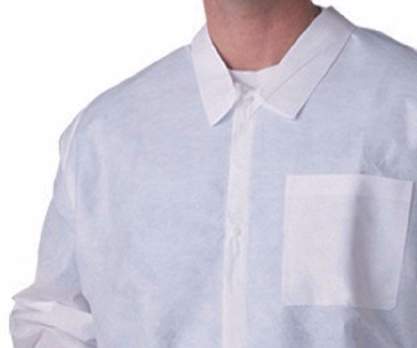 Manteau soignant sous peu non tissÃ© de haute qualitÃ© de laboratoire d'uniformes de pp