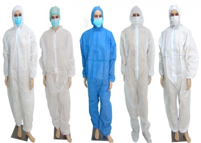 Le PE a enduit le costume jetable de combinaison de pp respirable pour l'hôpital/clinique/centre médico-social