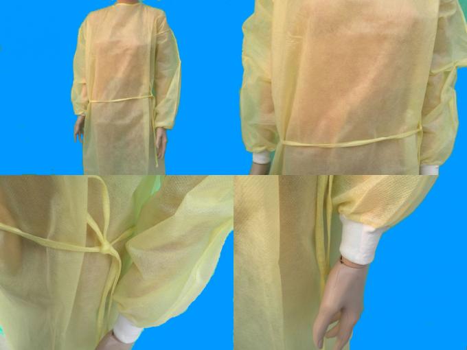 Robe non tissée jetable résistante d'isolement d'abrasion aucun stimulus à la peau