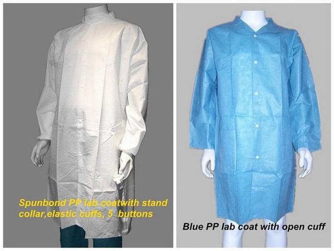 Basses robes jetables non tissées de barrière de fibre pour le sang/la prévention liquide corporel