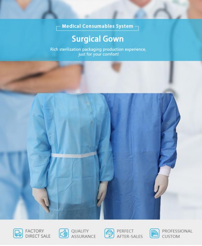 robes patientes d'examen de tabliers d'examen patient chirurgical jetable de tissu