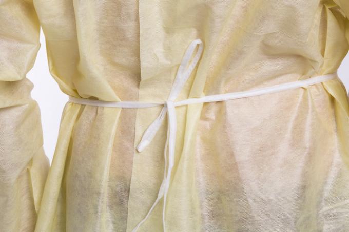Robe jetable non tissée d'isolement biodégradable pour la pièce propre/laboratoire de recherches