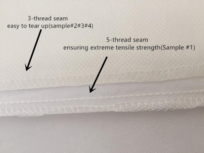 Le laboratoire jetable de force à haute résistance enduit non le textile tissé de deux poches