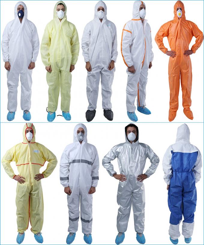 ImpermÃ©abilisez le type microporeux rÃ©sistant chimique combinaison jetable de vÃªtements de protection de sÃ©curitÃ© de 5&6