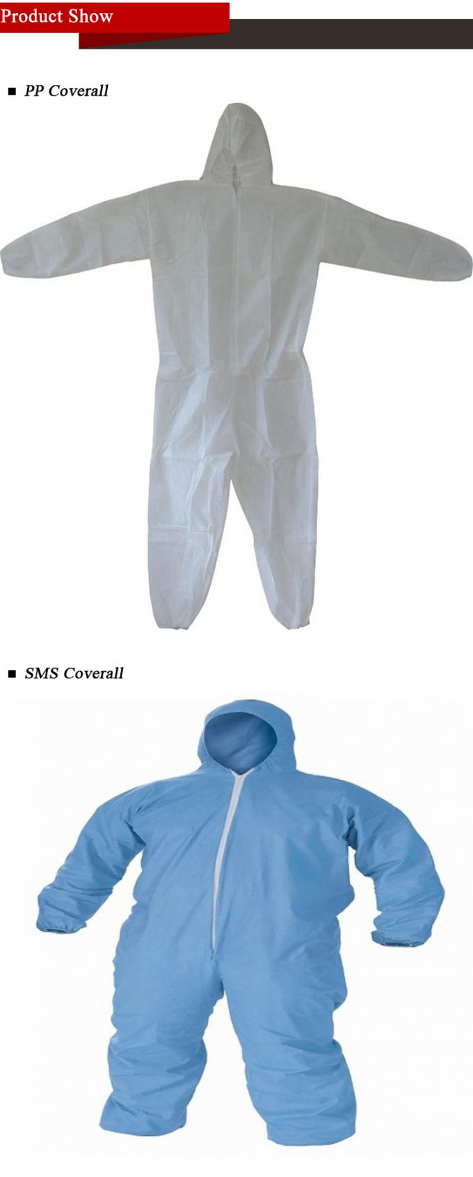 Résistant liquide de costume jetable libre de combinaison de latex pour la clinique/laboratoire médical