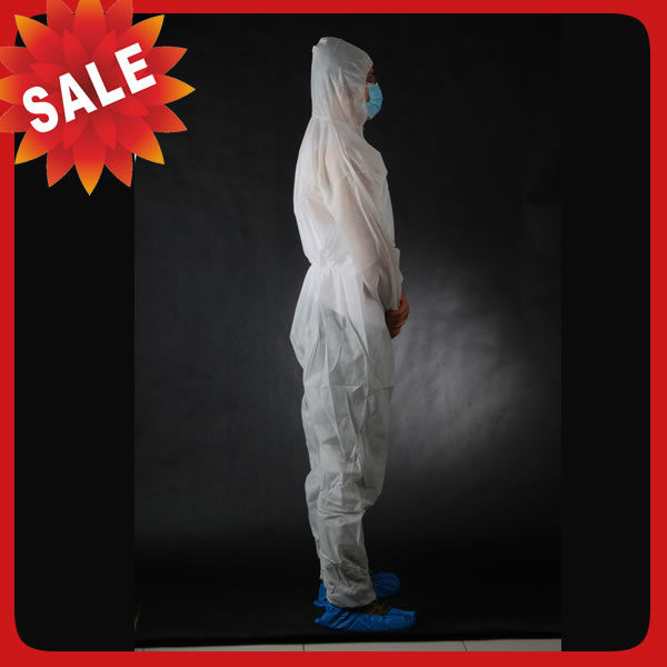 Combinaison protectrice jetable fiable pour l'hôpital/laboratoire/pièce propre