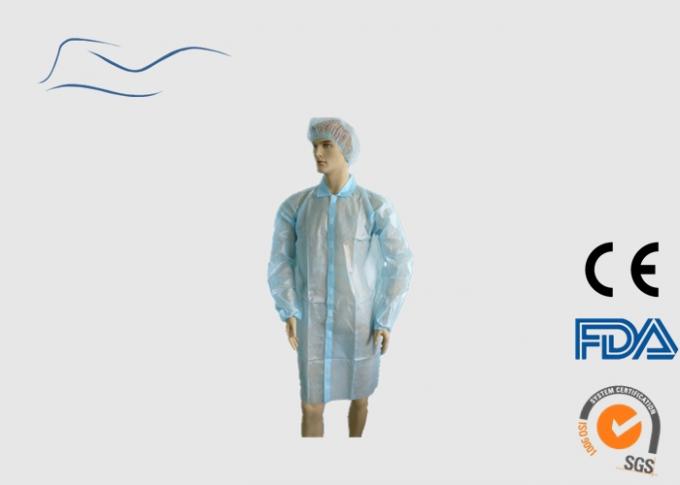 Le laboratoire jetable imperméable enduit la couleur bleu-clair du poignet élastique
