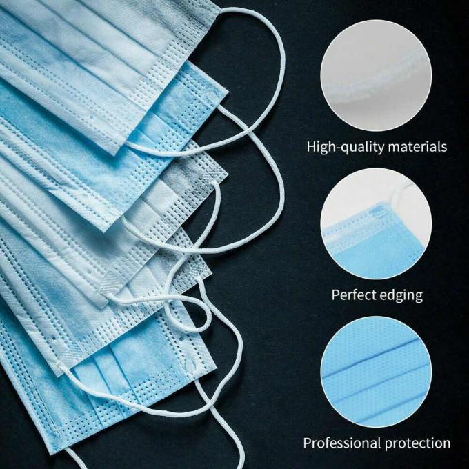 Le masque médical non tissé de visage de pp avec la boucle élastique d'oreille empêchent tousser la contamination