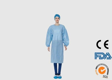 usage protecteur jetable de 40G SMS, robe chirurgicale bleue de preuve de sang