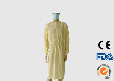Robe jetable respirable d'isolement écologique avec les manchettes tricotées